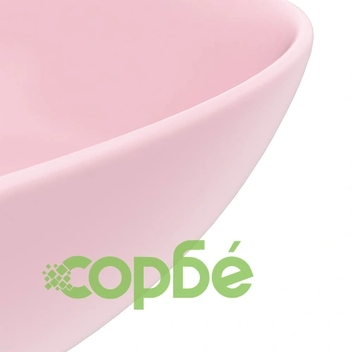 Керамична мивка за баня, матово розова, кръгла ➤ топ цена ➤ sorbe.bg