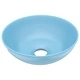 Керамична мивка за баня, светлосиня, кръгла