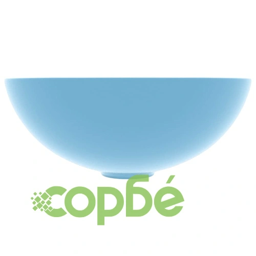 Керамична мивка за баня, светлосиня, кръгла ➤ топ цена ➤ sorbe.bg