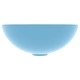 Керамична мивка за баня, светлосиня, кръгла