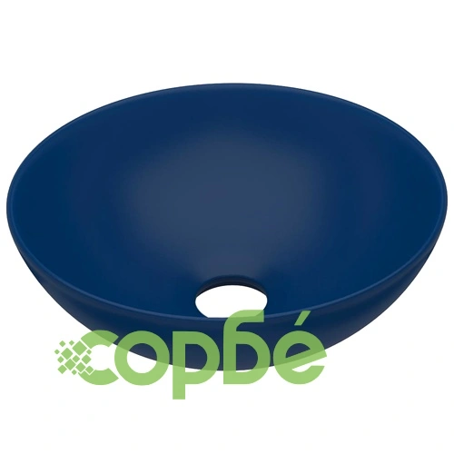 Керамична мивка за баня, тъмносиня, кръгла ➤ топ цена ➤ sorbe.bg