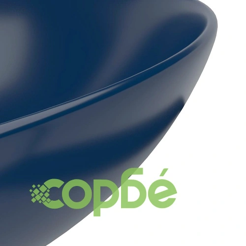 Керамична мивка за баня, тъмносиня, кръгла ➤ топ цена ➤ sorbe.bg