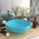 Керамична мивка за баня, светлозелена, кръгла