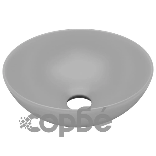 Керамична мивка за баня, светлосива, кръгла ➤ топ цена ➤ sorbe.bg