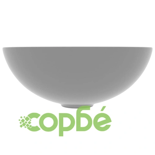 Керамична мивка за баня, светлосива, кръгла ➤ топ цена ➤ sorbe.bg