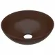 Керамична мивка за баня, тъмнокафява, кръгла