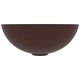 Керамична мивка за баня, тъмнокафява, кръгла