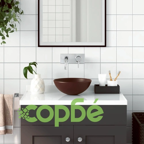 Керамична мивка за баня, тъмнокафява, кръгла ➤ топ цена ➤ sorbe.bg