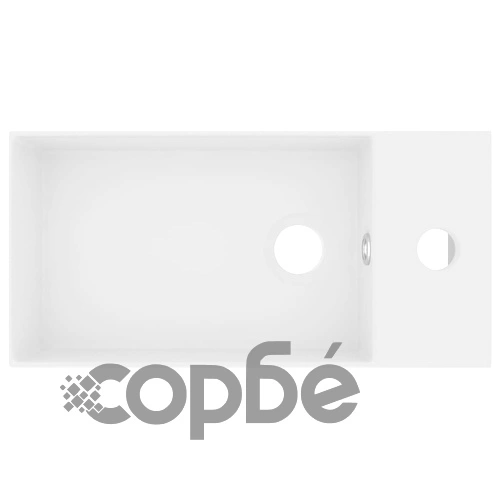 Мивка за баня с преливник, керамична, матово бяла ➤ топ цена ➤ sorbe.bg