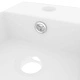 Мивка за баня с преливник, керамична, матово бяла