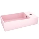 Мивка за баня с преливник, керамична, матово розова