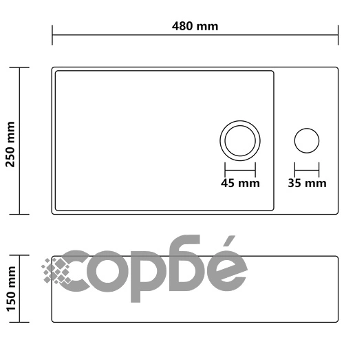 Мивка за баня с преливник, керамична, матово розова ➤ топ цена ➤ sorbe.bg