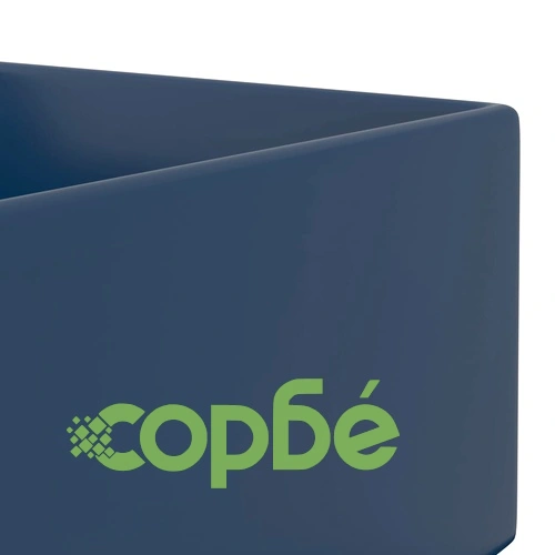 Мивка за баня с преливник, керамична, тъмносиня ➤ топ цена ➤ sorbe.bg