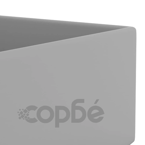 Мивка за баня с преливник, керамична, светлосива ➤ топ цена ➤ sorbe.bg