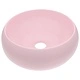 Луксозна кръгла мивка, матово розова, 40x15 см, керамика