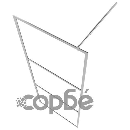 Стена за душ с матирано в средата ESG стъкло, 100x195 см ➤ топ цена ➤ sorbe.bg