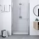 Врата за душ, закалено стъкло, 100x178 см