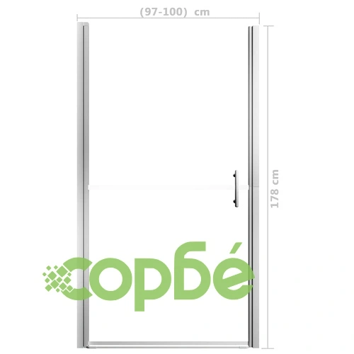 Врата за душ, матирано закалено стъкло, 100x178 см ➤ топ цена ➤ sorbe.bg