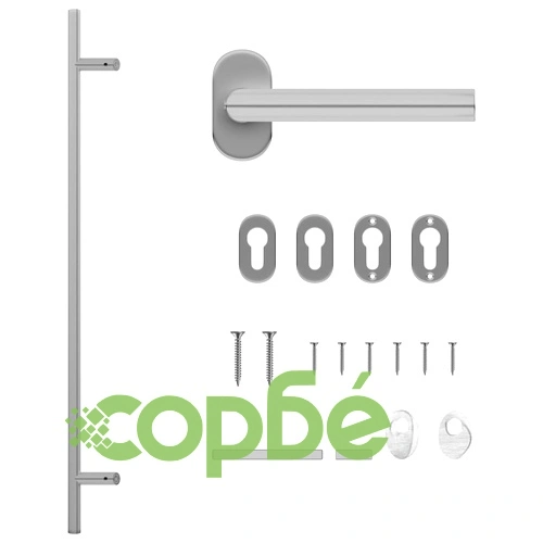 Комплект дръжка за врата и портална дръжка, PZ, 1000 мм, инокс ➤ топ цена ➤ sorbe.bg