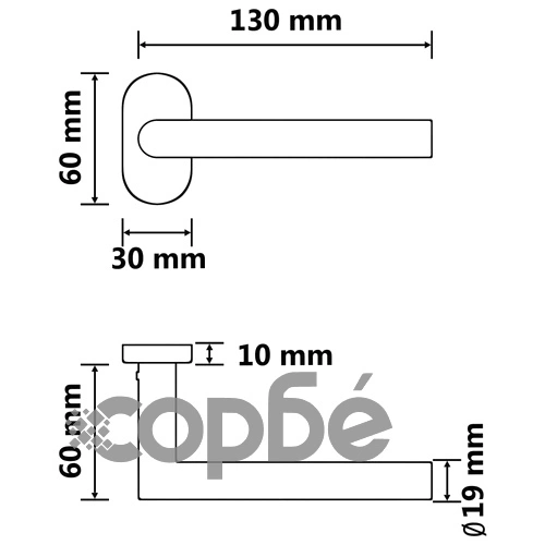 Комплект дръжка за врата и портална дръжка, PZ, 1000 мм, инокс ➤ топ цена ➤ sorbe.bg