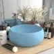 Луксозна кръгла мивка, матово светлосиня, 40x15 см, керамика