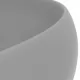 Луксозна кръгла мивка, матово светлосива, 40x15 см, керамика