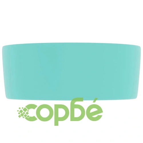 Луксозна кръгла мивка, матово светлозелена, 40x15 см, керамика ➤ топ цена ➤ sorbe.bg