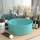 Луксозна кръгла мивка, матово светлозелена, 40x15 см, керамика