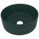 Луксозна кръгла мивка, матово тъмнозелена, 40x15 см, керамика