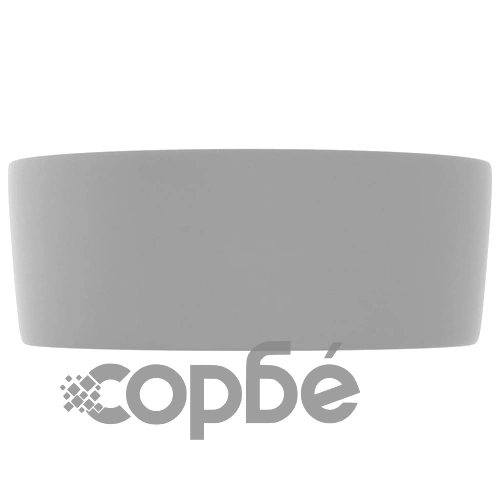 Луксозна кръгла мивка, матово светлосива, 40x15 см, керамика ➤ топ цена ➤ sorbe.bg