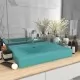 Луксозна мивка отвор за кран светлозелен мат 60x46 см керамика