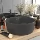 Луксозна мивка с преливник тъмносив мат 36x13 см керамика