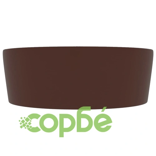 Луксозна мивка с преливник тъмнокафяв мат 36x13 см керамика ➤ топ цена ➤ sorbe.bg