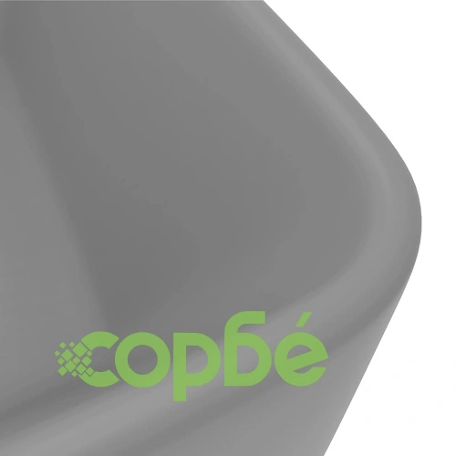 Луксозна мивка, матово светлосива, 41x30x12 см, керамика ➤ топ цена ➤ sorbe.bg