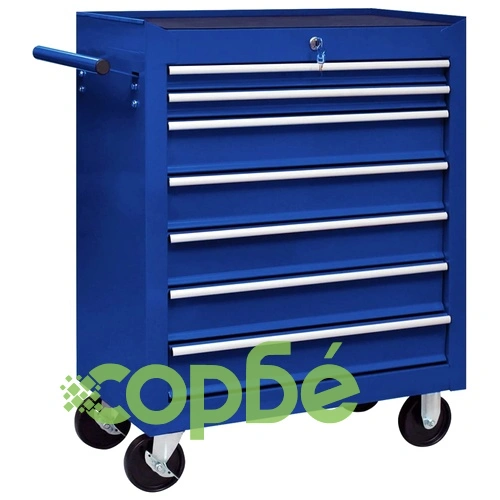 Количка за инструменти със 7 чекмеджета, синя ➤ топ цена ➤ sorbe.bg