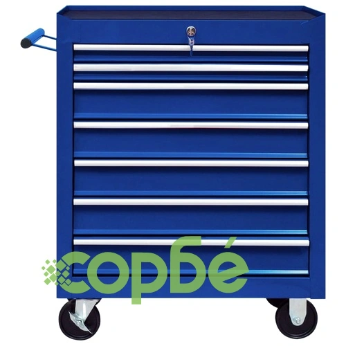 Количка за инструменти със 7 чекмеджета, синя ➤ топ цена ➤ sorbe.bg