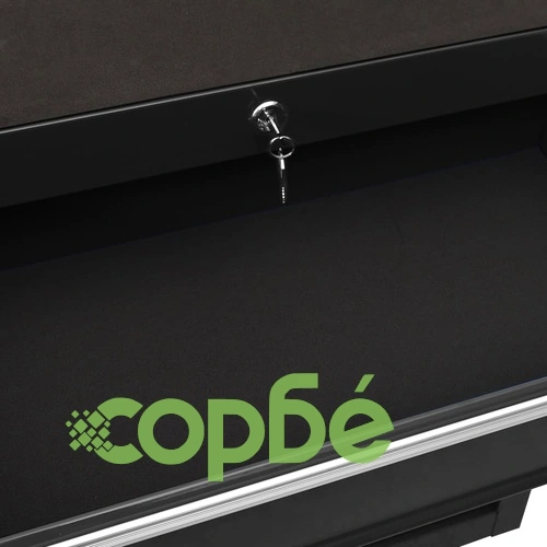 Количка за инструменти с 5 чекмеджета черна 69x33x77 см стомана  ➤ топ цена ➤ sorbe.bg