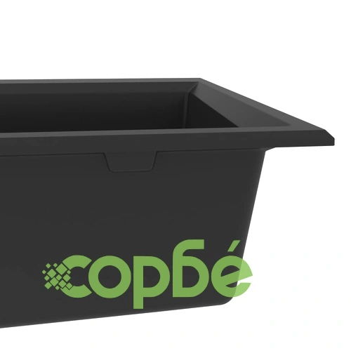 Кухненска мивка Черно 79 x 50 x 31 см Гранит ➤ топ цена ➤ sorbe.bg