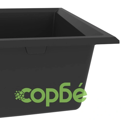 Кухненска мивка с преливник, черна, гранит ➤ топ цена ➤ sorbe.bg