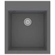 Кухненска мивка с преливник, сива, гранит
