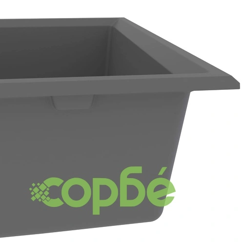 Кухненска мивка с преливник, сива, гранит ➤ топ цена ➤ sorbe.bg