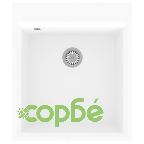 Кухненска мивка с преливник, бяла, гранит ➤ топ цена ➤ sorbe.bg