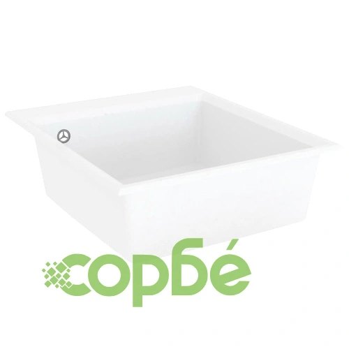 Кухненска мивка с преливник, бяла, гранит ➤ топ цена ➤ sorbe.bg