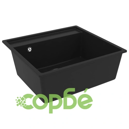 Кухненска мивка с преливник, черна, гранит ➤ топ цена ➤ sorbe.bg