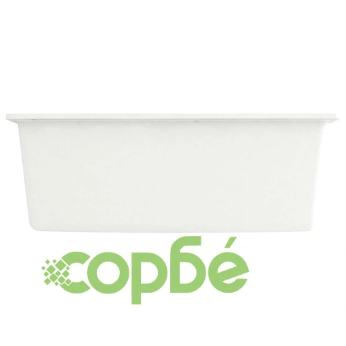 Кухненска мивка с преливник, бяла, гранит ➤ топ цена ➤ sorbe.bg