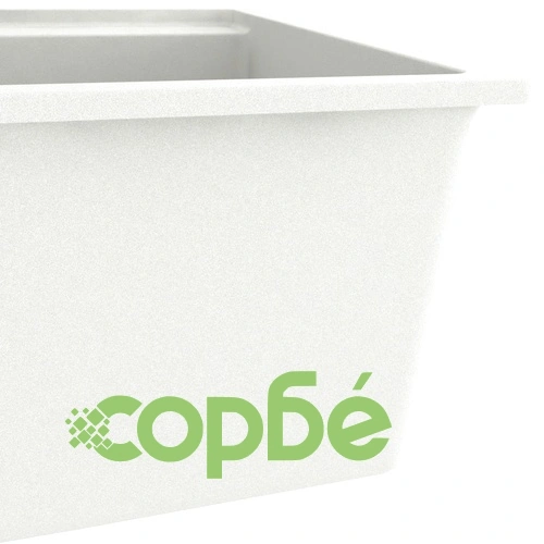 Кухненска мивка с преливник, бяла, гранит ➤ топ цена ➤ sorbe.bg