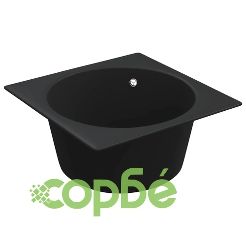 Кухненска мивка с преливник, черна, гранит ➤ топ цена ➤ sorbe.bg