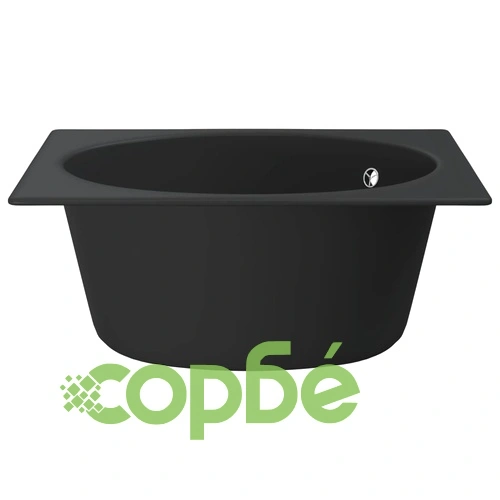 Кухненска мивка с преливник, черна, гранит ➤ топ цена ➤ sorbe.bg