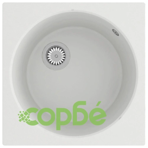 Кухненска мивка с преливник, бяла, гранит ➤ топ цена ➤ sorbe.bg