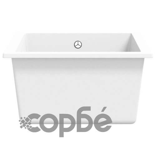 Кухненска мивка с преливник, бяла, гранит ➤ топ цена ➤ sorbe.bg
